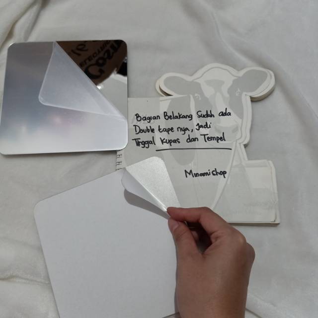 DIY wall stiker cermin mozaik bahan akrilik / acrylic kotak size 15 x 15 cm