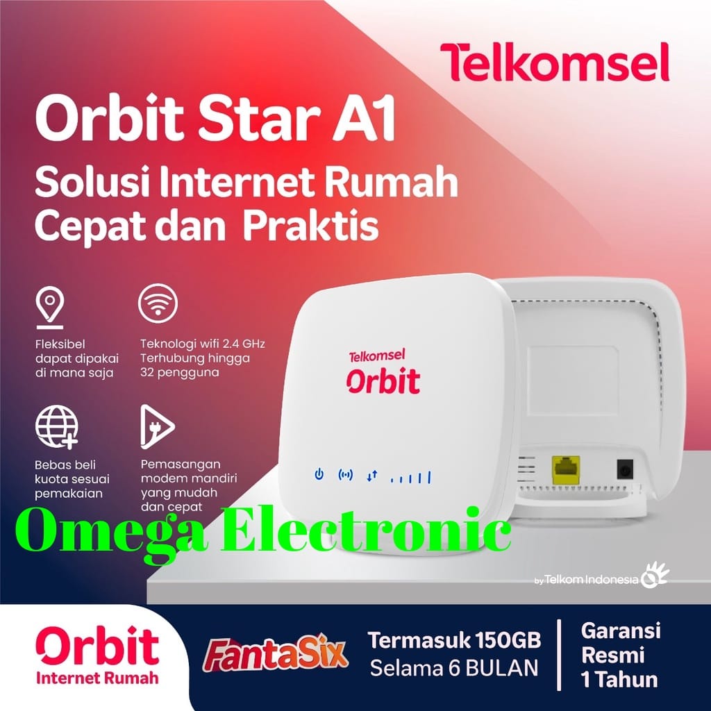 RESMI Orbit Star A1 Telkomsel ADVAN Home Router Modem 4G LTE Bonus GB