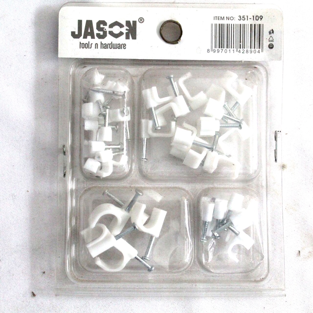 Aksesoris Klem Kabel Listrik PVC 35pcs (351-109) JASON