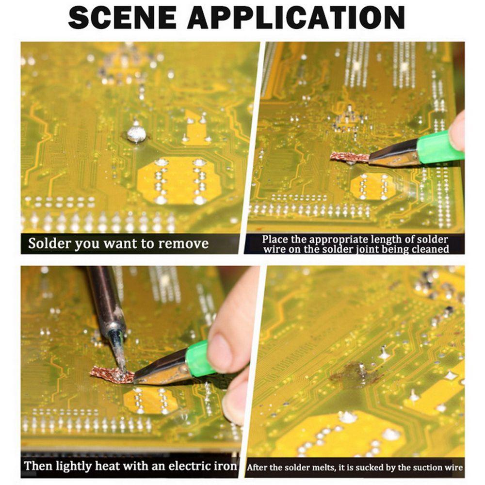 Solighter Desoldering Wick Braid Vacuum Flux Repair Dispenser Solder Sumbu Kawat