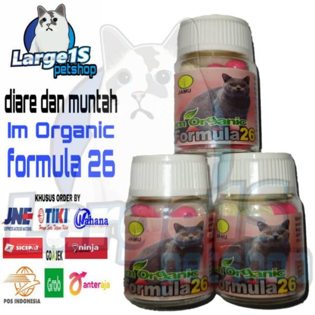 Obat muntah dan diare kucing ampuh Im Organic formula 26