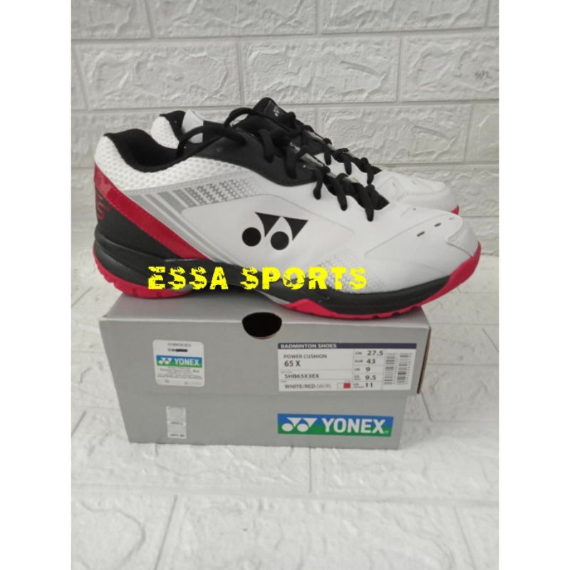 SEPATU YONEX SHB 65 X3 65X3 WHITE RED ORIGINAL