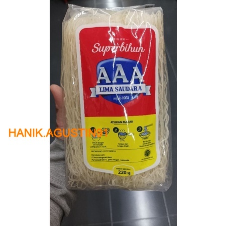 

3A Bihun Lima Saudara AAA 220gr / AAA Lima Saudara Super Bihun 220gr