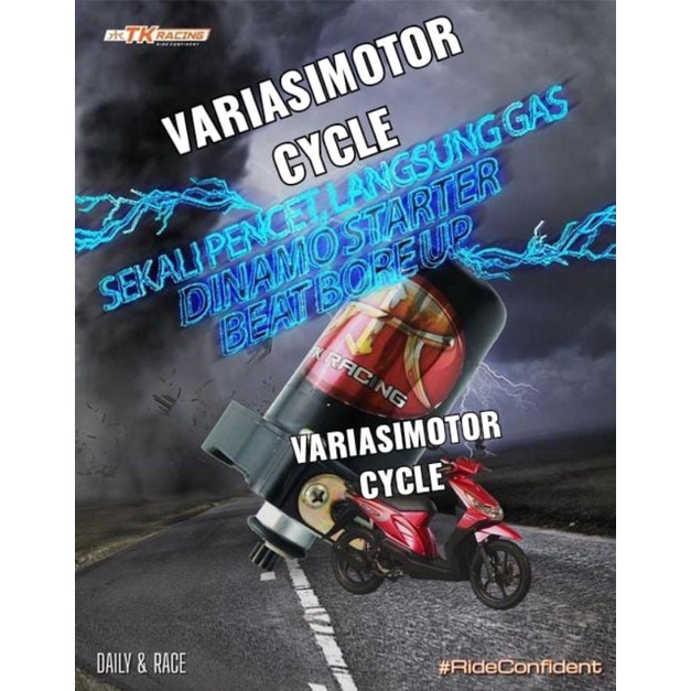 DINAMO STATER STARTER TK BORE UP BEAT VARIO 110 TK EXCEL ORIGINAL BORE UP 250CC