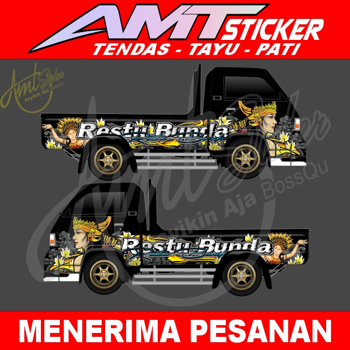 [PROMO] Sticker Decal Full Body Samping Pick Up Stiker Decal Stiker Restu Bunda Stiker Pick Up Stike