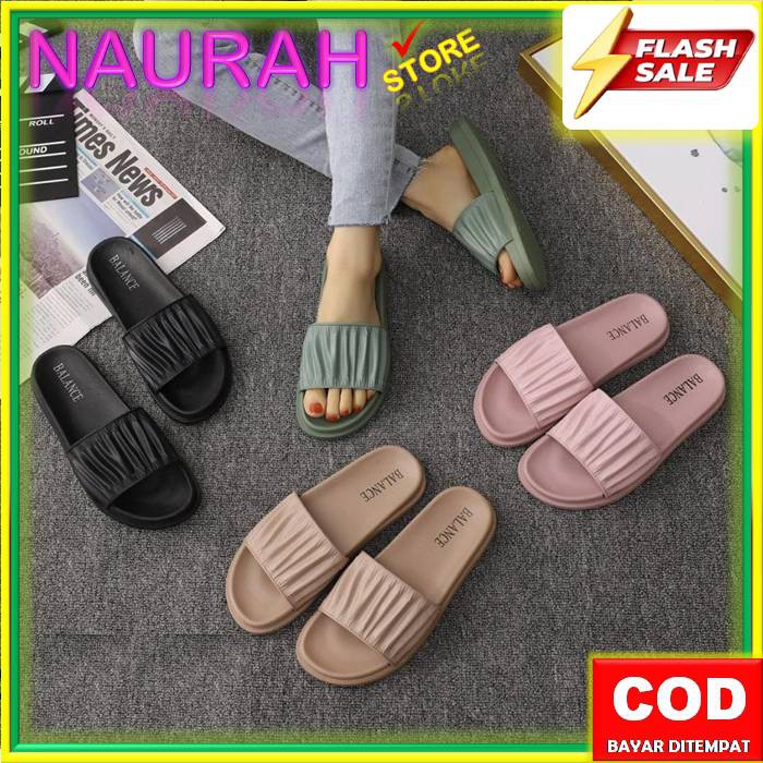 Sandal Wanita Balance 206 2 Slip Jelly Kerut Import Original Ringan Empuk Nyaman Awet Sol Anti Slip