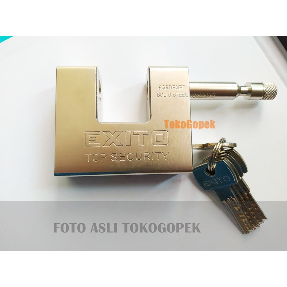 EXITO GEMBOK PANSER 84MM - GEMBOK GUDANG ANTI POTONG - HARDENED STEEL