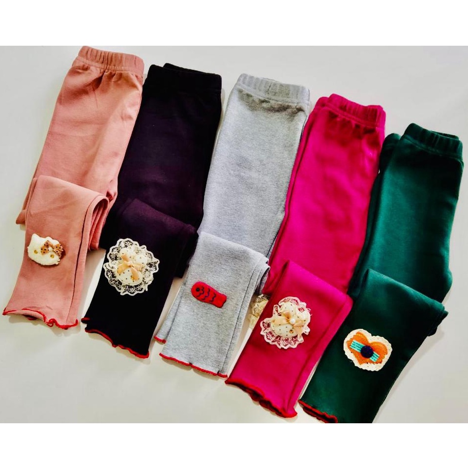 Grosir Ecer Legging Aplikasi Anak Perempuan Cewek Import MURAH