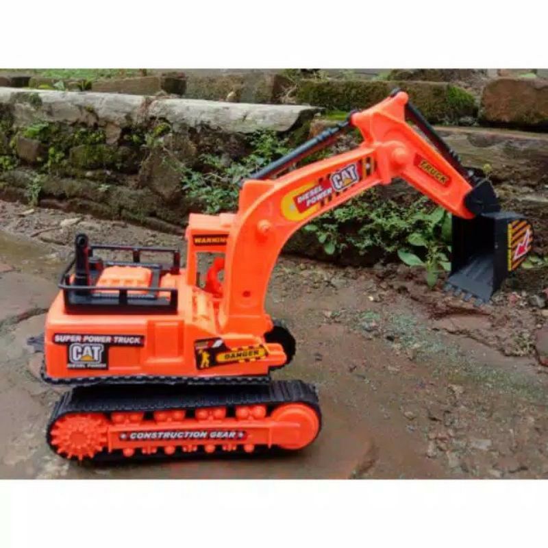 Mainan mobil beko mobil keruk Mainan Anak Konstruksi Excavator figurin - Alat Berat Beko Plastik