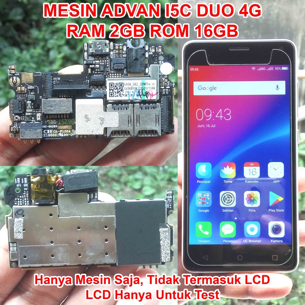 Mesin Advan i5C Duo 4G Ram 2Gb Rom 16Gb Original Nyala Normal Mesin Advan i5C Duo 4G Kondisi Hidup O