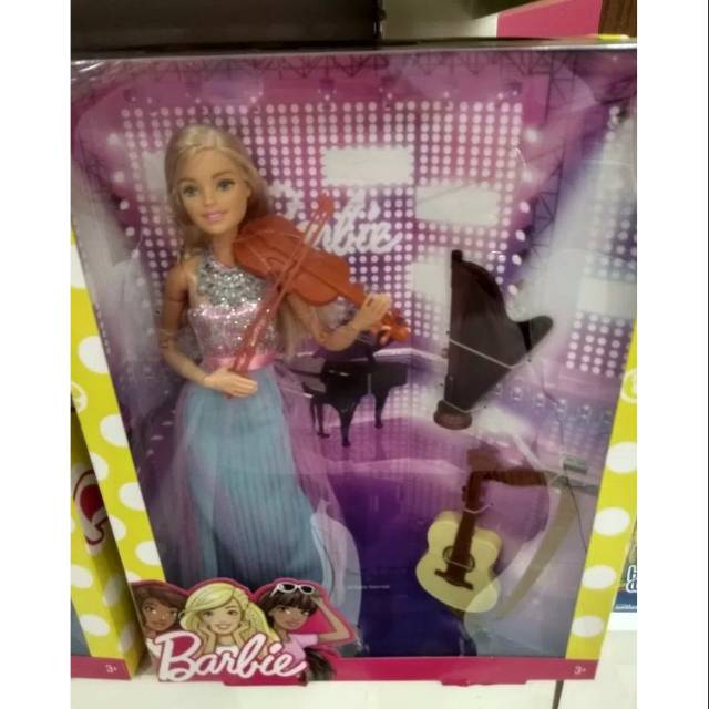 Boneka barbie violin harpa original mattel /boneka anak perempuan