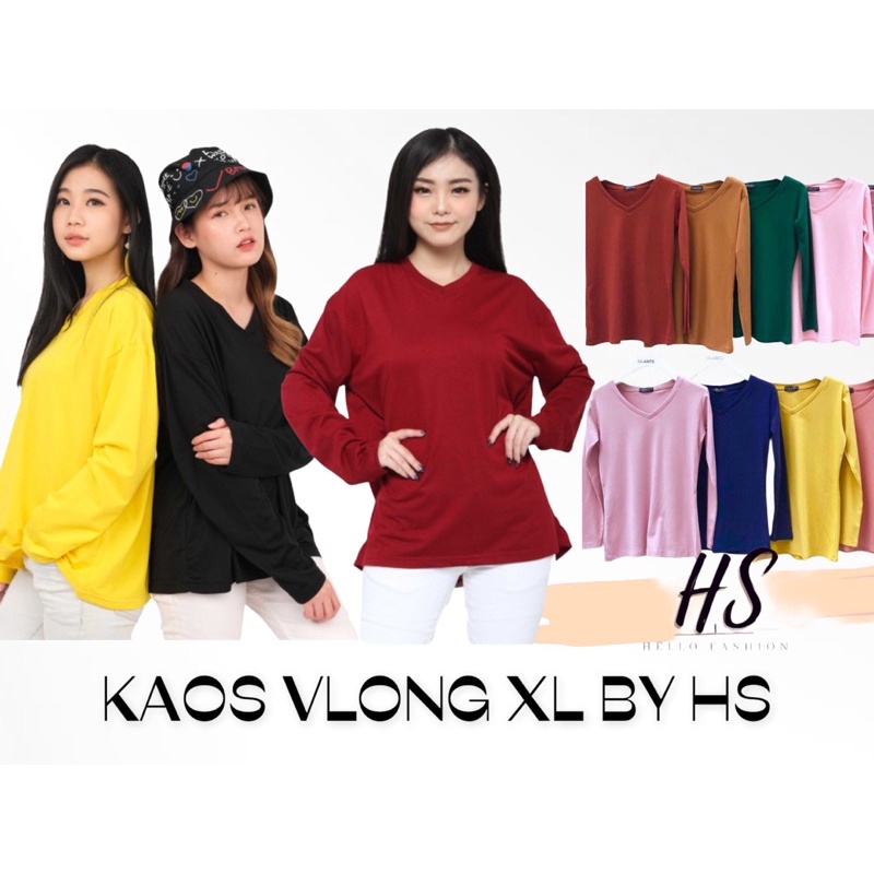 VLONG SIZE L&amp;XL REALPICT/VLONG WANITA/VNECK PANJANG