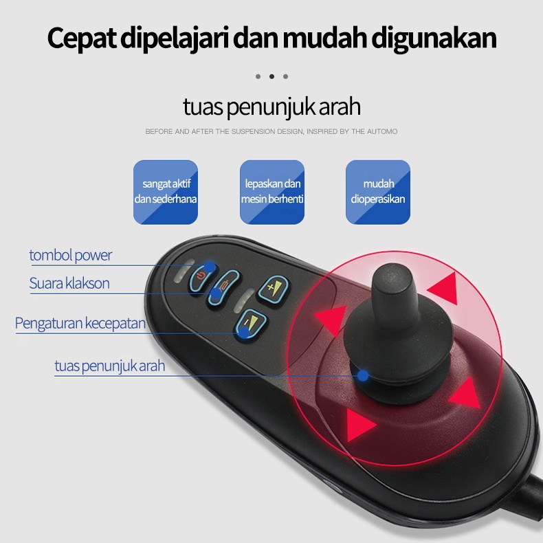 RK Living Kursi Roda Lipat Listrik Otomatis / Kursi roda listrik cerdas sepenuhnya otomatis / Kursi