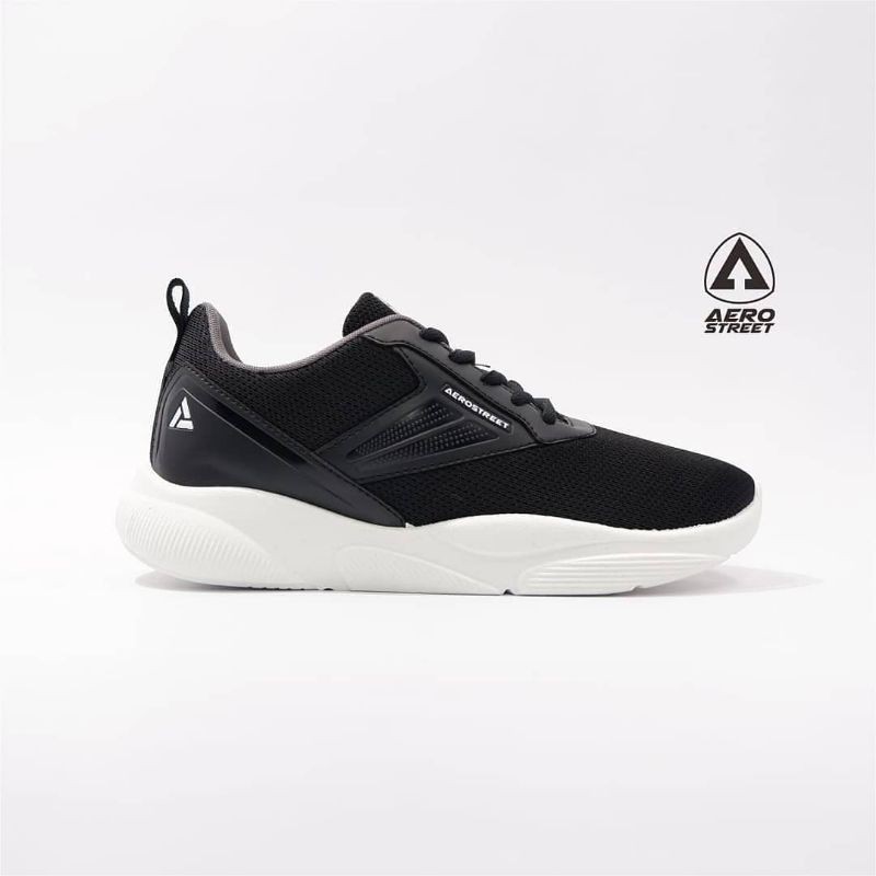 Aerostreet Audrey Hitam 37-40 Sepatu Sneakers Casual Sport Pria Wanita