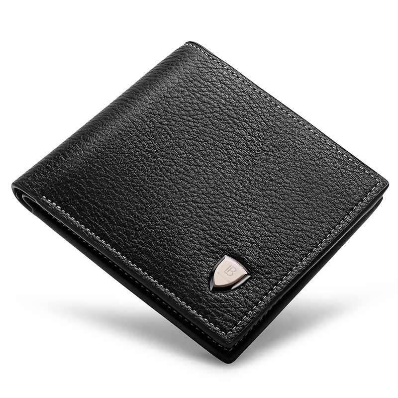 BOSTANTEN Dompet pria bahan PU kulit dompet lipat pendek 