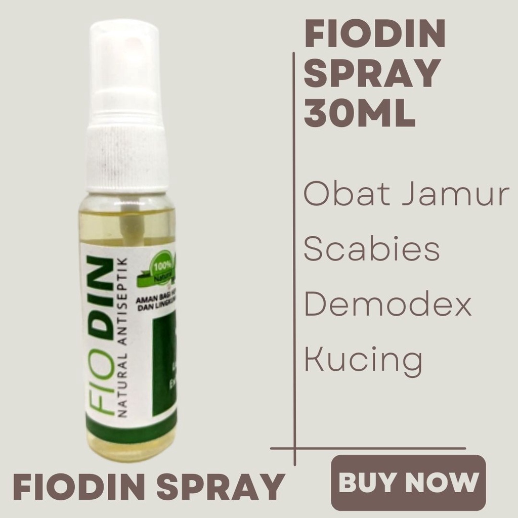 Obat Jamur Scabies Spray Fiodin Herbal 30ml Demodex Kucing Anjing Ampuh Membantu Mengatasi Masalah Scabies dan Jamur Pada Hewan Peliharaan Aman Terjilat FEZONE