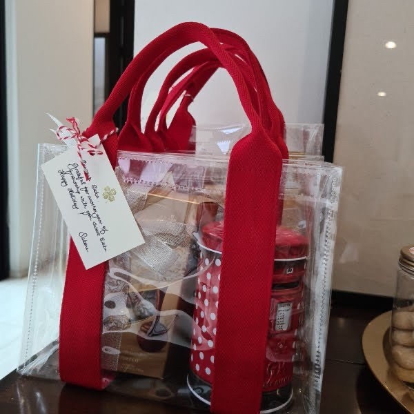 

h502hg Tote Bag Mika 30 X 25 X 10 Clear - Merah 00Bmng