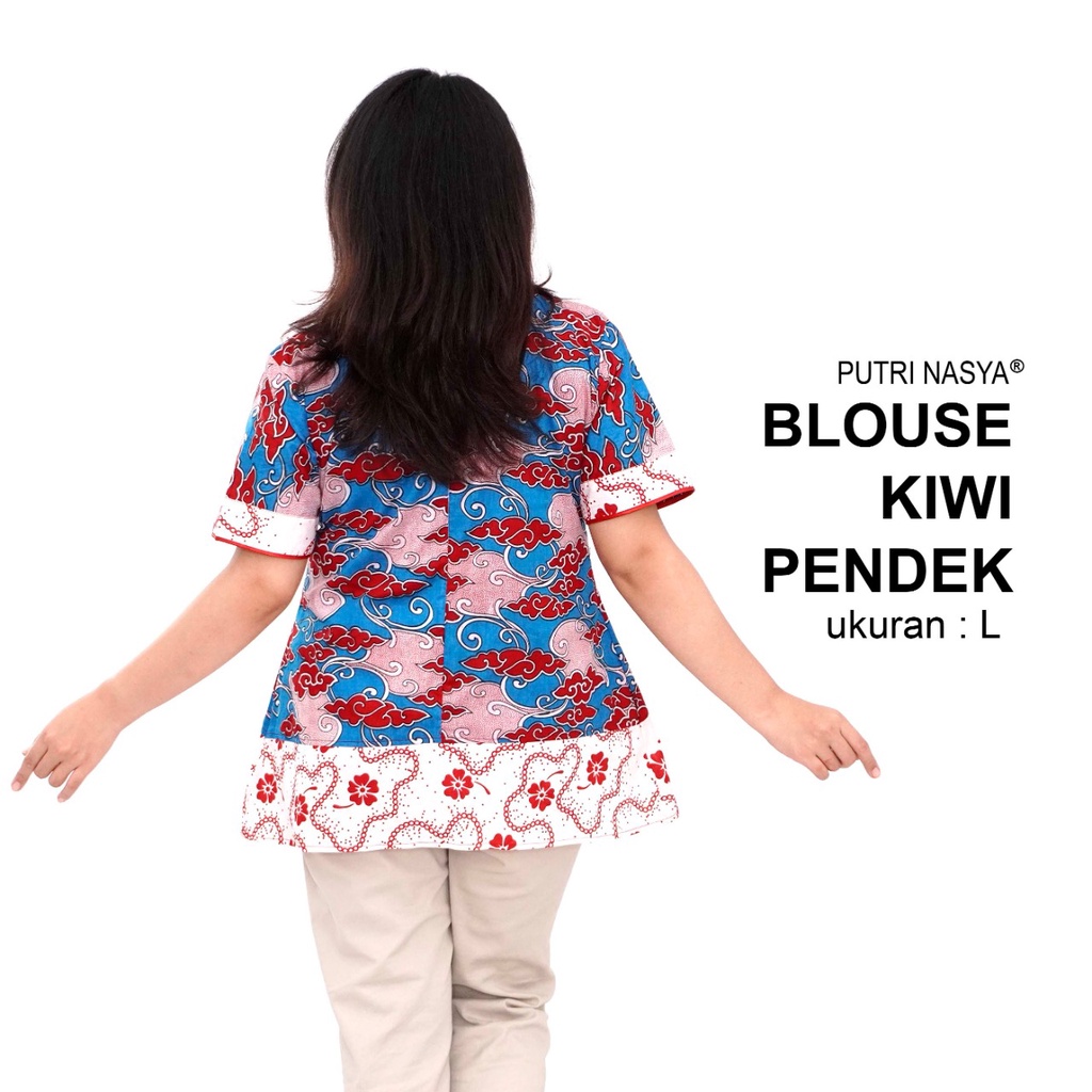 Blouse Big Size Wanita Atasan Batik Jumbo S-M-L-XL-2L-3L-4L-5L-6L-7L Model Blus Jumbo Kerja Batik / Pakaian Kerja Kantor Seragam / Pakaian Big LD 140 Blus Kekinian