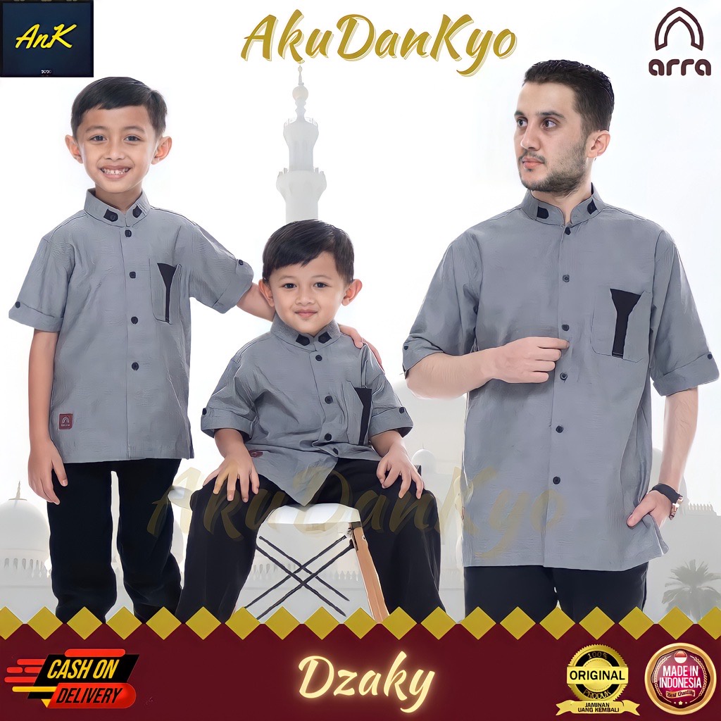 Baju Koko Kurta Pakistan Couple Ayah Dan Anak Lengan Pendek Arra Dzaky Baju Kokoh Muslim