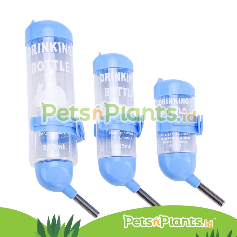 Tempat Minum Botol Plastik Hewan Hamster Kelinci Anjing Kucing DRINKING BOTTLE - Satu Pabrik Dengan NAVO 80 125 250 ML