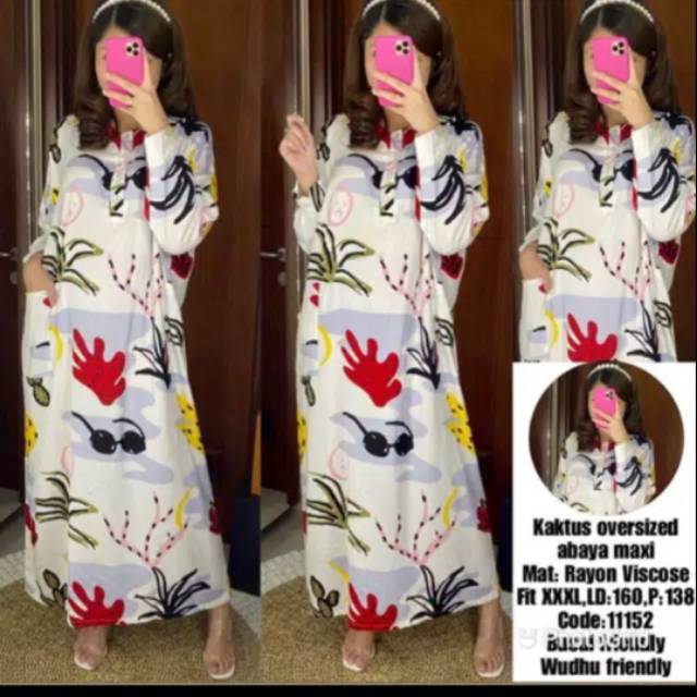 Gamis rayon viscos kaktus jumbo ld 160
