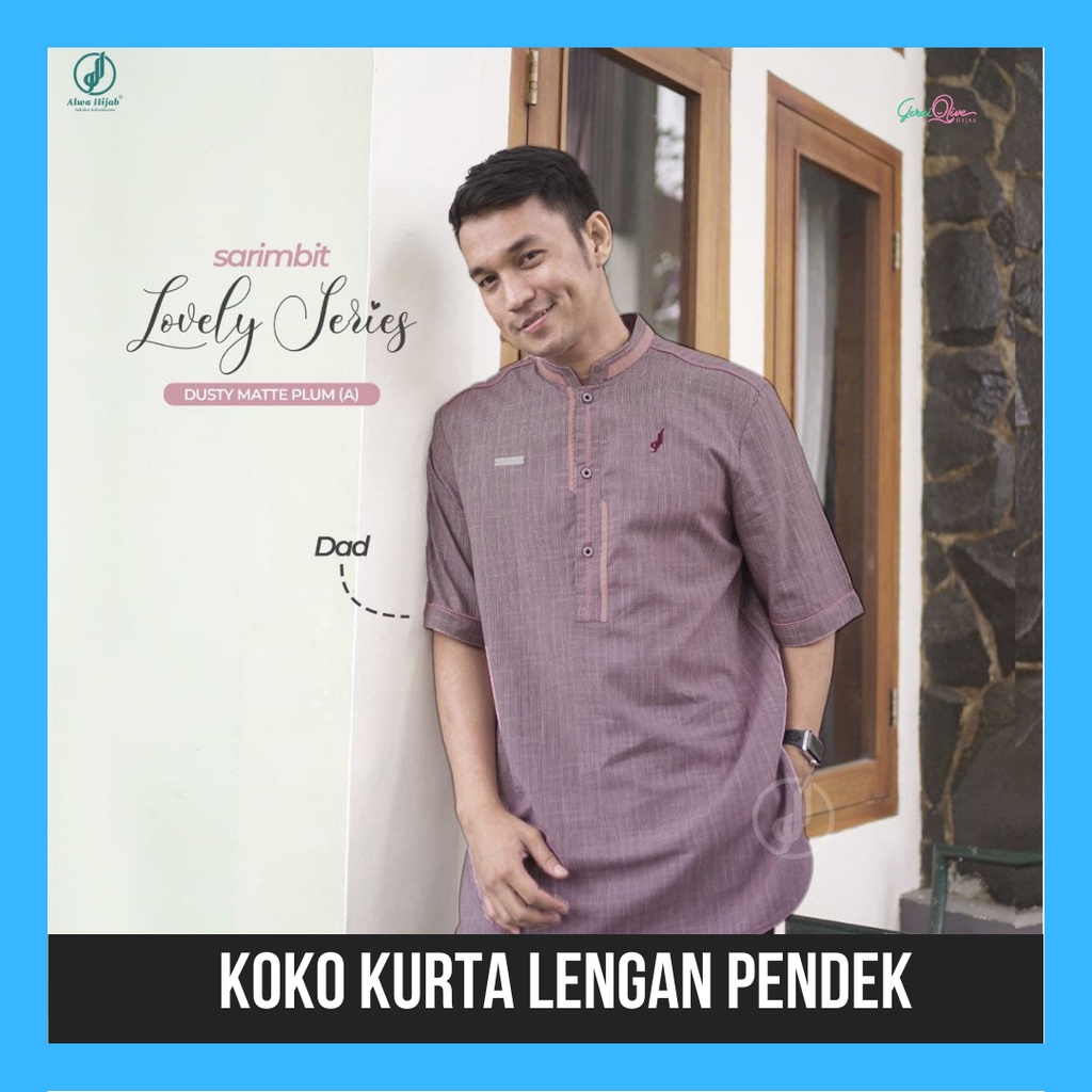 Baju Koko Kurta Pakistan Sarimbit Lovely Family by Alwa Hijab Couple Lebaran Idul Fitri 2022