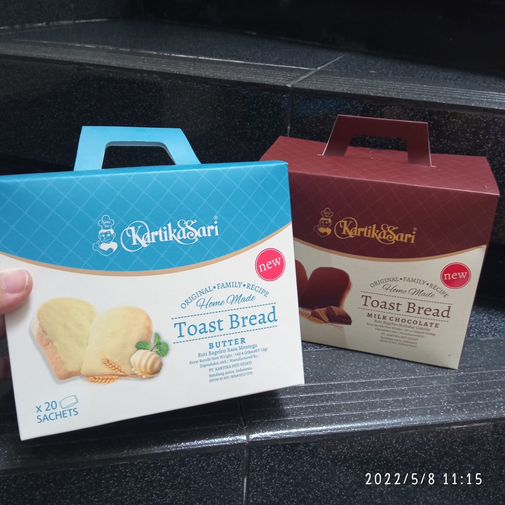 

KARTIKA SARI TOAST BREAD BUTTER 142.4 GRAM CHOCOLATE 201.2 GRAM SNACK SALE PROMO PAKET HADIAH OLEH OLEH BOLU CAKE LEGIT PIA ROTI PIE COOKIES PASTRY LAPIS KULINER CEMILAN DESSERT