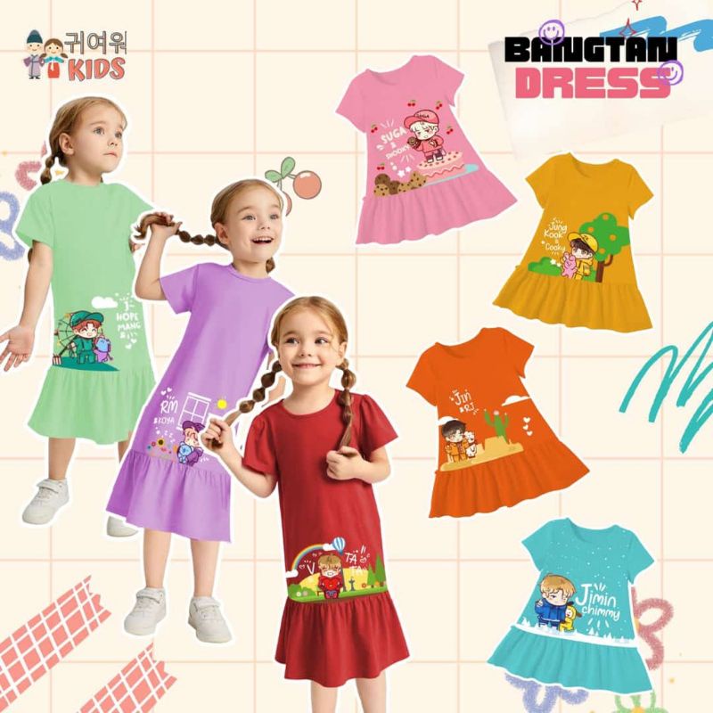 dress anak bangtan dress by kiyowo kids