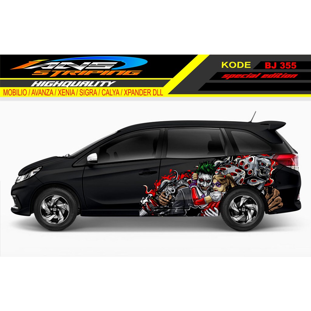 STICKER MOBIL MOBILIO / STIKER MOILIO / DECAL STICKER MOBILIO / VARIASI STICKER MOBIL / STIKER JOKER