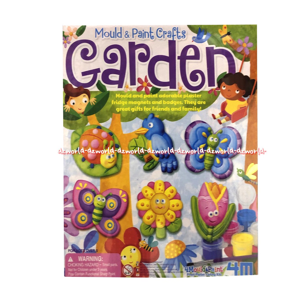 4M Garden Mould and Paint Craft Mainan Kerajinan Anak Menghias Mewarnai Keramik