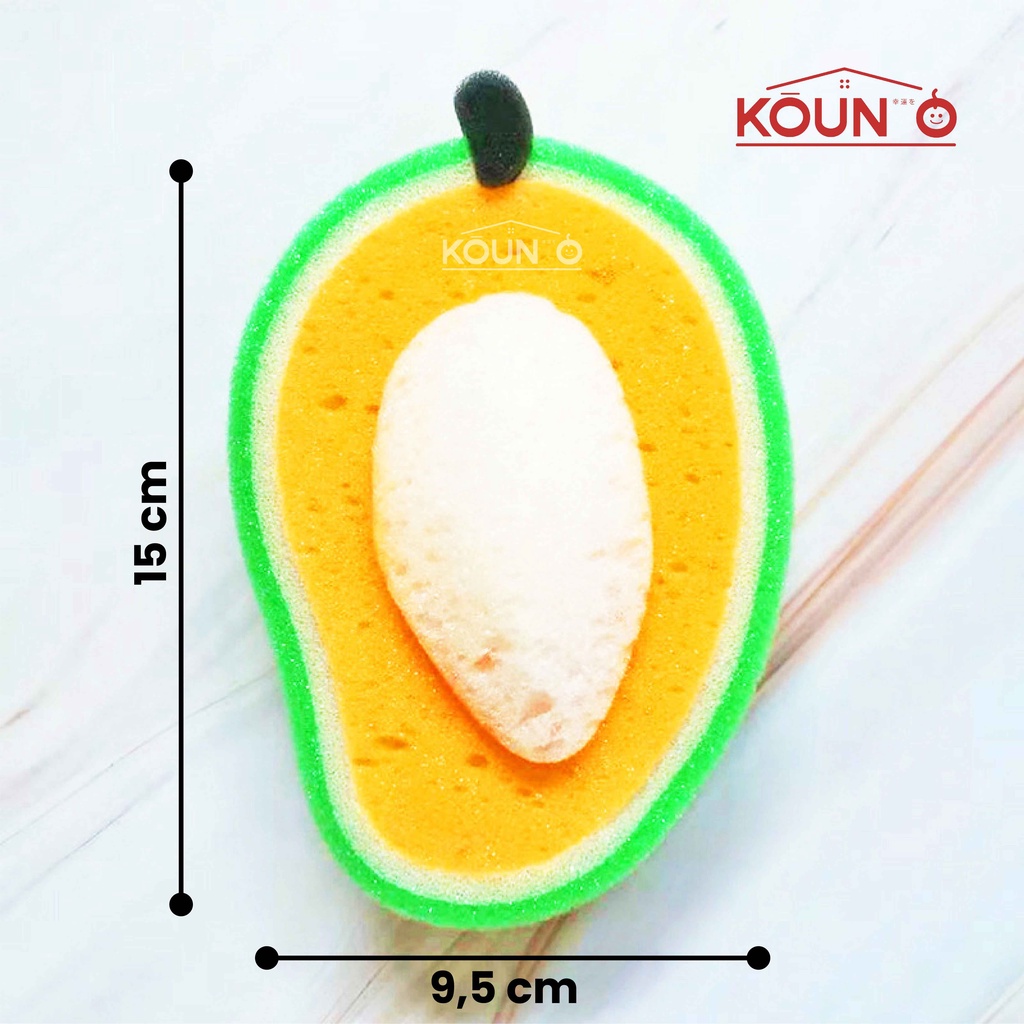 Spons Spon Sponge Spoon Cuci Piring Gelas Cangkir Perlatan Dapur Spon Mandi Buah Buahan Fruit Sponge