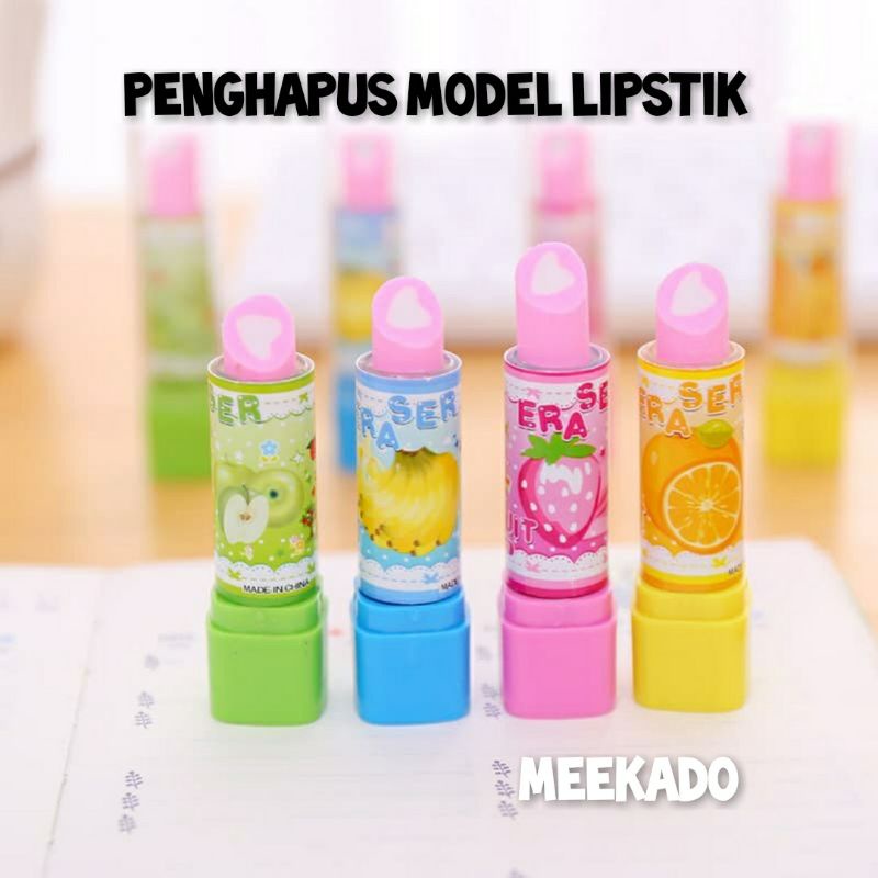 

Penghapus Pensil model Lipstik penghapus unik lucu murah meriah