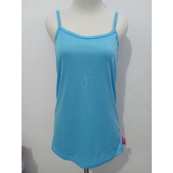 Tanktop wanita tali besar /Singlet wanita premium#Tanktop Jumbo Virtus#Promo-Biru muda tali kecil