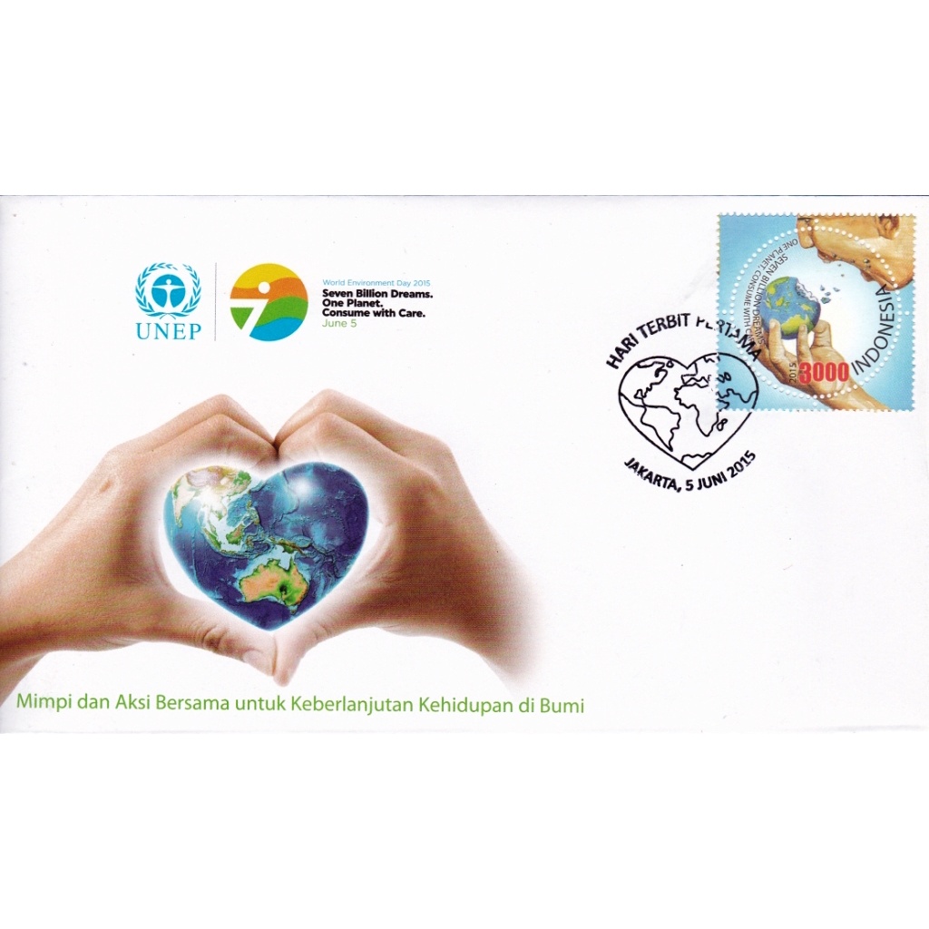 

Sampul Hari Pertama 2015 Perangko Hari Lingkungan Sedunia