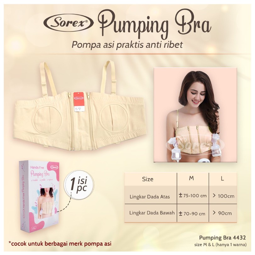 MOMS_Sorex 4432 Hands Free Pumping Bra BH Menyusui untuk Pompa Asi