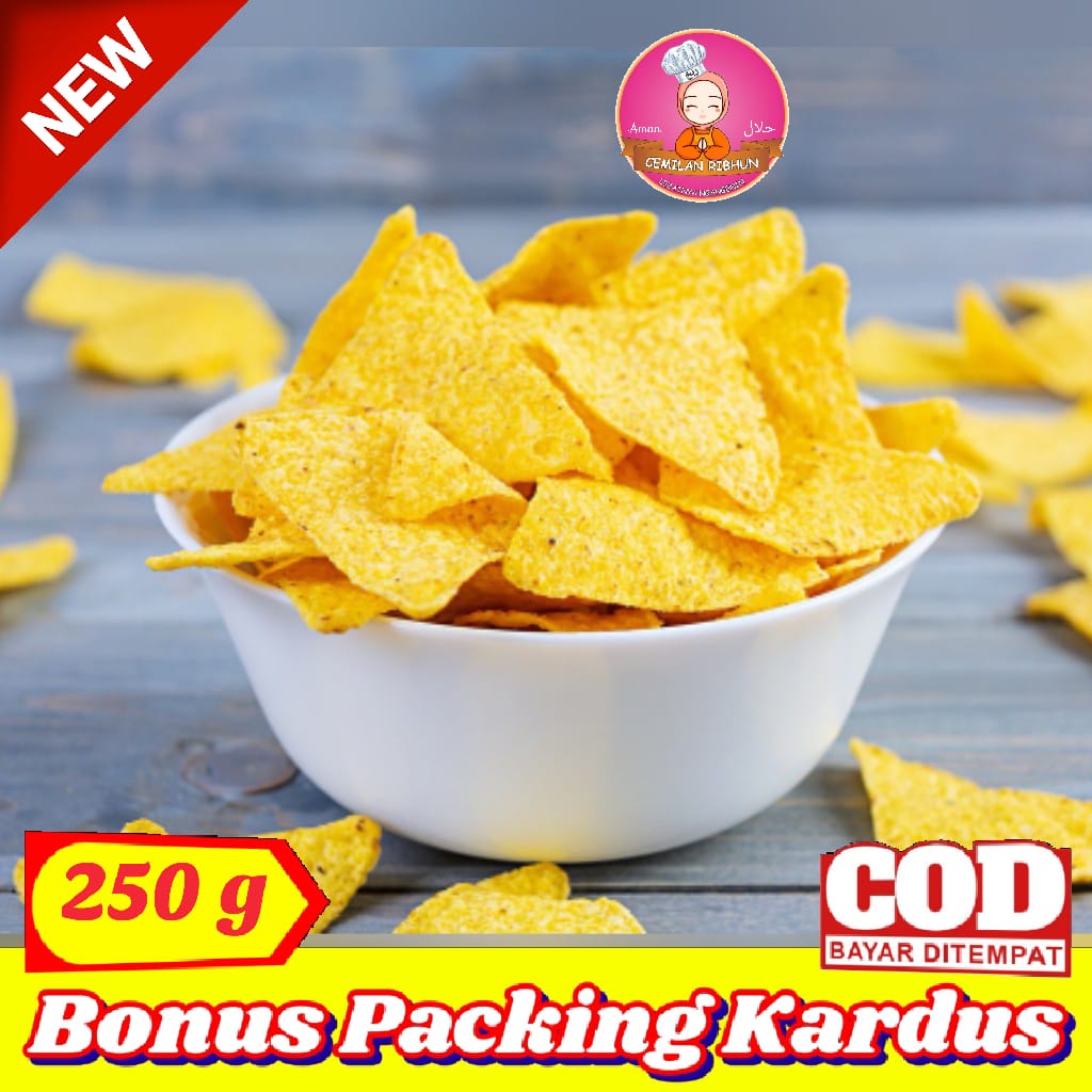 

Tortila BBQ 250g / Tortilla Premium | Cemilan Ribhun - makanan ringan Jajanan sehat snack kiloan jajanan jadul