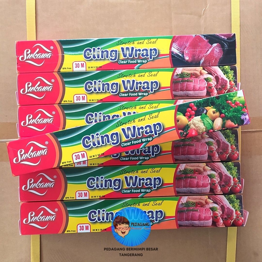 Cling Wrap Plastik Wrap Wrapping Makanan Sukawa 30m x 30cm Food Grade BPA Free