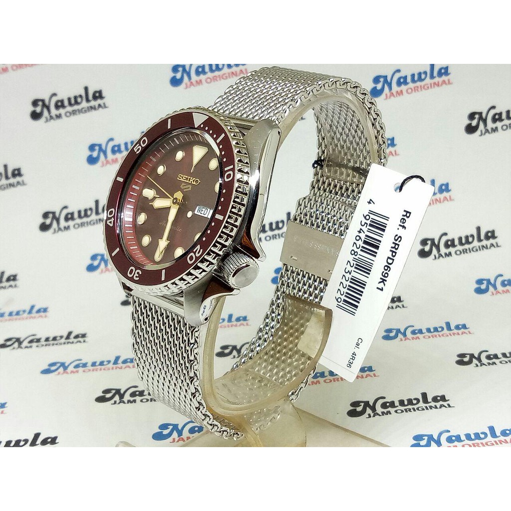 Seiko 5 Sports SRPD69K1 Automatic Maroon Dial - Jam Tangan Pria SRPD69