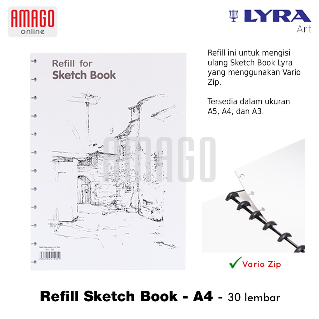 LYRA Refill Sketch Book A4 W/ 30 Pages - 9211260