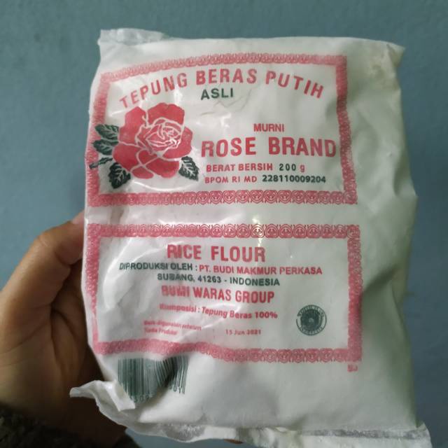 

Tepung beras putih rose brand 200 dan 500 gram