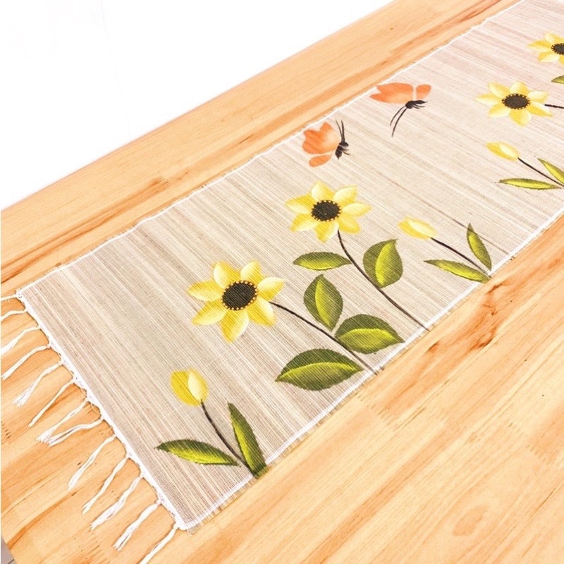 TAPLAK MEJA / TABLE RUNNER Anyaman shubby / karpet mini