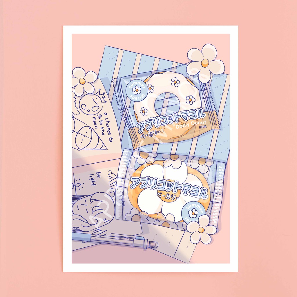 

Apricot Mayor - Daisy Bread A6 Art Print