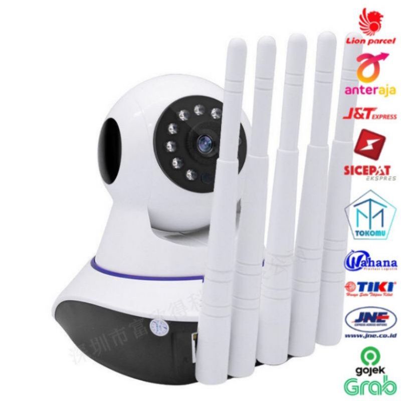 IP Camera CCTV Wireless 5 Antena Baby Cam Kamera Wifi Smart Night Vision HD 1080P