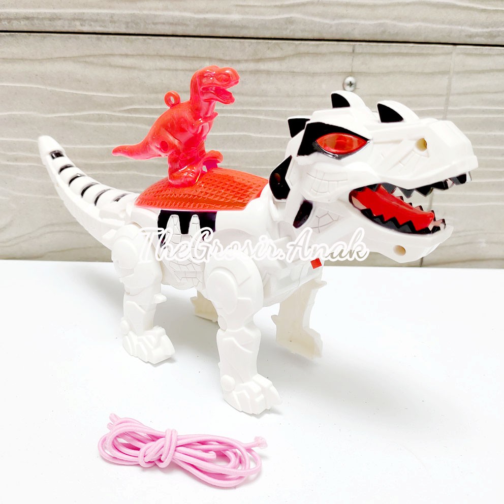 MAMASAURUS MAINAN ROBOT DINO DINOSAURUS LAMPU LED JALAN SUARA