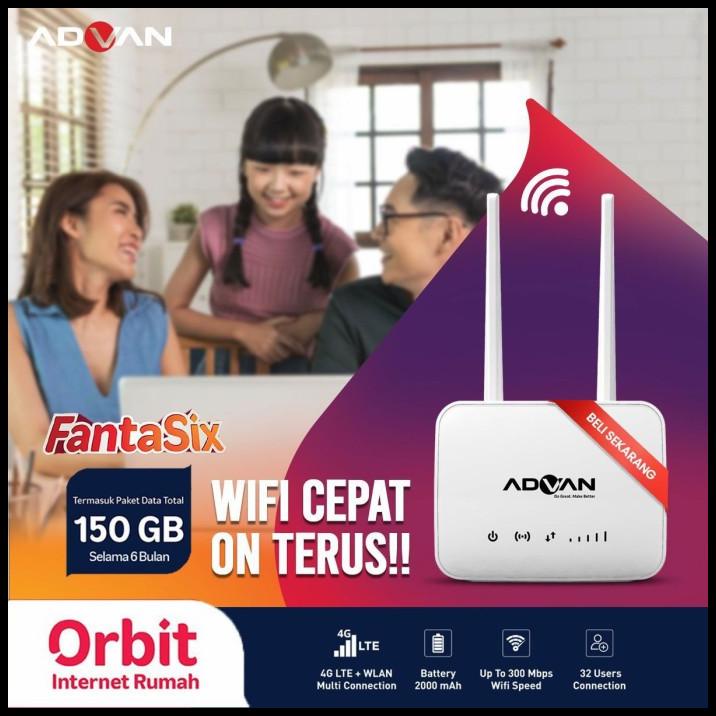 Modem Router Advan Cpe Start Wifi 4G Lte + Telkomsel Orbit Free 50Gb