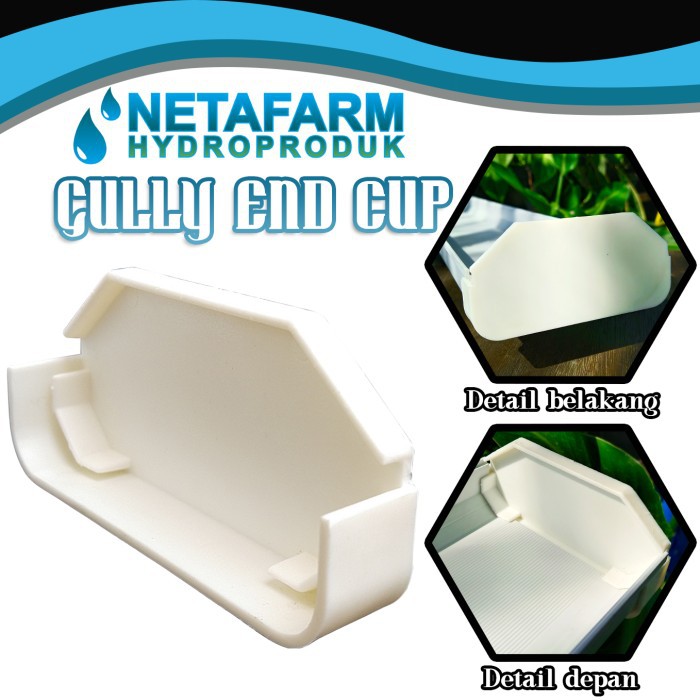 Tutup Gully Hidroponik NFT End Cap - 1 pcs