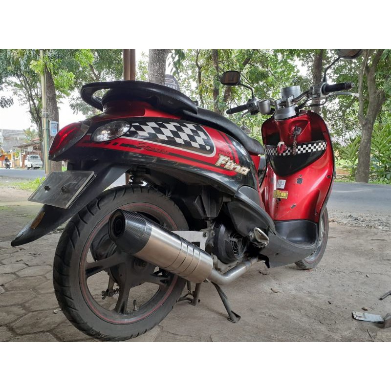 Knalpot POLINI EVO 4T Yamaha FINO Titan/Carbon Full System PNP