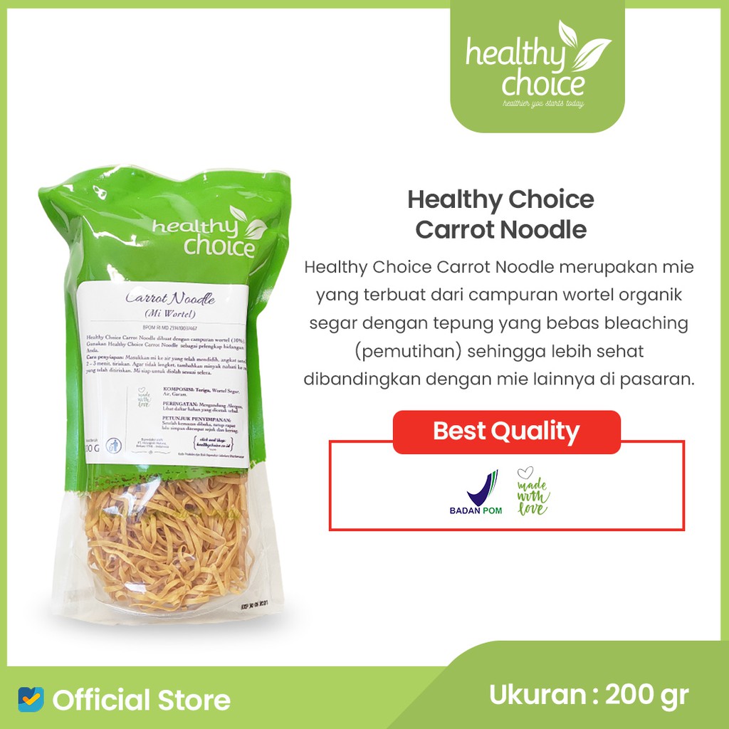 

Healthy Choice Carrot Noodle 200 gr
