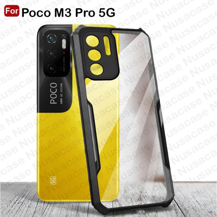 S/P- CASING Case Poco M3 Pro 5G Shockproof Transparant Hard Back Soft Slim Cover A CASE SP