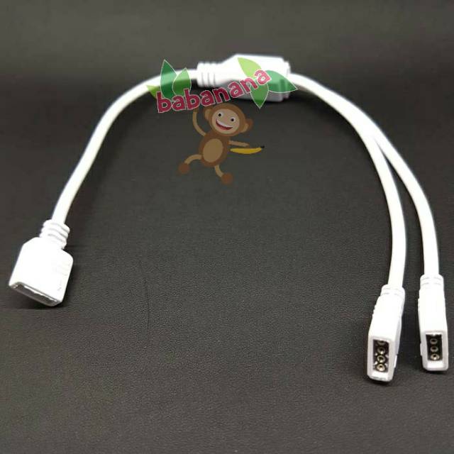 Kabel RGB Splitter 1 to 2 Female 4 pin putih